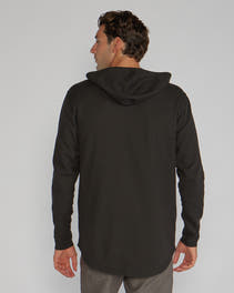 Thermal Hooded Drop-Cut Long Sleeve